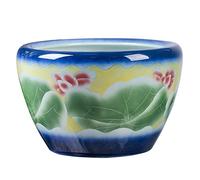 Fish Tabk Aquarium Fish Tankchinese Style Ceramic Lotus Goldfish Bowl Living Room Balcony Courtyard Lucky Tank Aquarium Starter Kits Cool Fish Tank,A-42Cm