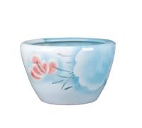 Fish Tabk Ceramic Fish Tank Light Blue Water Tank Balcony Fish Tank Outdoor Courtyard Ceramic Large Tank Fish Tank Large Water Tank Cool Fish Tank(Size:Xl) (M)
