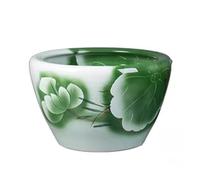 Fish Tabk Ceramic Fish Tank Water Tank Fish Farming Balcony Water Lily Lotus Tank Outdoor Courtyard Porcelain Tank Fish Tank Cool Fish Tank(Size:52cm) (41cm)
