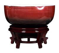 Fish Tabk Ceramic Hand-painted Fish Tank Living Room Red Turtle Basin Courtyard Lotus Tank Home Decoration Ornaments Cool Fish Tank(Size:Xl)