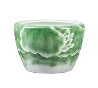 Fish Tabk Ceramic Lotus Tank Goldfish Tank Water Lily Basin Large Water Tank Living Room Balcony Courtyard Fish Tank Cool Fish Tank, 42cm