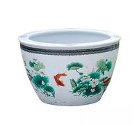 Fish Tabk Ceramic lotus water lily basin indoor living room fish tank courtyard garden breeding fish tank balcony decoration Cool Fish Tank, 53cm