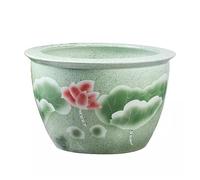 Fish Tabk Ceramic Lotus Water Lily Goldfish Tank Large Water Flower Basin Living Room Balcony Courtyard Fish Tank Cool Fish Tank, 53cm