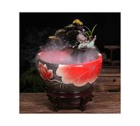 Fish Tabk Chinese Style Ceramic Fish Tank Living Room Floor-to-ceiling Circulation Flow Water Office Fish Tank Balcony Courtyard Lotus Fish Culture Tank Cool Fi, B