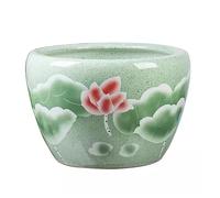 Fish Tabk Courtyard Garden Large Fish Tank Lotus Water Lily Pot Ceramic Tank Goldfish Basin Indoor Fish Tank Decoration Cool Fish Tank(Size:63cm) (63cm)