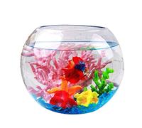 Fish Tabk Creative Glass Fish Tank Spherical Round Turtle Tank Goldfish Bowl Desktop Decoration Transparent Fish Tank Cool Fish Tank(B) (B)