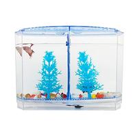 Fish Tabk Desktop Transparent Resin Bilateral Fish Tank Creative Decorative Fish Tank Small Goldfish Tank Office Home Cool Fish Tank (A)