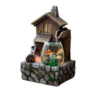Fish Tabk Fish Tank Aquarium Office Home Desktop Creative Decoration Decoration Transparent Ecological Small Goldfish Tank Cool Fish Tank (A)