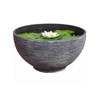 Fish Tabk Fish Tank Fish Farming Ecological Bowl Lotus Landscaping Pot Water Lily Tank Flower Pot Courtyard Goldfish Tank Cool Fish Tank(Size:40cm) (40cm)