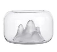 Fish Tabk Glass Creative Transparent Fish Tank Fake Snow Mountain Shape Mountain Fish Tank Desktop Micro Landscape Fish Tank Aquarium Pet Cool Fish Tank (A)