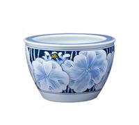 Fish Tabk Hand-painted Ceramic Fish Tank Water Tank Fish Breeding Balcony Water Lily Lotus Tank Outdoor Courtyard Cool Fish Tank, 52cm