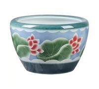 Fish Tabk Living room balcony courtyard breeding fish tank large ceramic lotus water lily raising goldfish tank Cool Fish Tank, 42cm