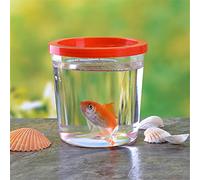 Fish Tabk Small Fish Tank Transparent Container Fish Thickened Resin Transparent Cup, Small Pet Supplies Office Home Breeding Cool Fish Tank (A)