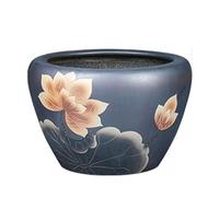 Fish Tabk Water Tank Fish Farming Balcony Water Lily Lotus Tank Outdoor Courtyard Ceramic Large Tank Fish Tank Cool Fish Tank, 52cm