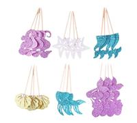 Fish Tail Cake Toppers 4/6 Unique Designs For Birthday Wedding Party Decorations Sturdy Paper Materials Food Safe Wedding Cake Decoration Inserts
