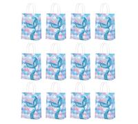 Fish Tail Paper Bags With Handle Girls' Birthday Gift Party For Themed Event Parties Colorful Gift Bags