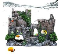 Fish Tank Accessories Resin Castle Distressed Ornament