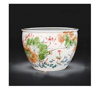 Fish Tank Aquarium Ceramic Goldfish Bowl Living Room Fish Culture Tank Garden Lotus Tank Tortoise Large Water Tank Aquarium Starter Kits Glass Fish Tank(C,53cm)