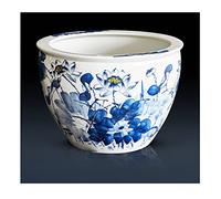 Fish Tank Aquarium Ceramic Goldfish Bowl Living Room Fish Culture Tank Garden Lotus Tank Tortoise Large Water Tank Aquarium Starter Kits Glass Fish Tank(B,40cm)