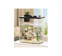 fish tank Aquarium Decorative Transparent Plastic Fish Tank Complete Tropical Fish Tank Kit for Goldfish Small Turtles in Home Office fish aquarium