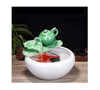 Fish Tank Aquarium Fish Tankchinese Style Ceramic Flow Water Fountain Office Living Room Table Top Fish Culture Bowl Aquarium Starter Kits Glass Fish Tank(C,23cm)