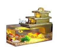 Fish Tank Aquarium Tank Square Transparent Acrylic Fish Circulating Water Creative Small for Aquariums Eco-landscaping Ornaments