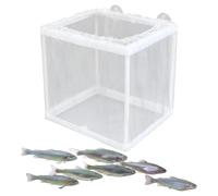Fish Tank Breeding Isolation Box - Fish Breeder Box with Mesh | Aquarium Fry Hatchery Incubator | PP Material Construction, Pillar Design Safety, New-Born Protection, (Small/Large), 1mm Mesh