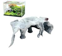 Fish Tank Cave - Aquarium Underground Tunnel Hideaway | Natural Breeding Cave | Small Cichlids Betta, Cory Decorative Landscape Ornament Reptiles, Accessories, Stress-Free Environment