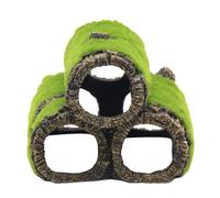Fish Tank Cave - Artificial Resin Aquarium Decoration - Ornament with Moss for Betta, Reproduction Landscaping Rest Enrichment Crabs Freshwater Saltwater