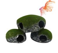Fish Tank Cave - Realistic Rock - Moss Design Shelter - Decorative for Aquarium, Aquatic | Shrimp Cave, Reptiles, Snakes, Terrarium, , Enriquec