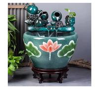 Fish Tank Ceramic Flowing Water Fish Tank, Balcony Water Circulation Fish Tank, Office Living Room, Fish Farming Floor-standing Tank Glass Fish Tank(S)