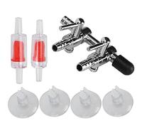 Fish Tank Check Valve Air Accessories Stainless Steel Air Volume Control Valve for Fish Easy to Use and Remove Aquarium Products 2-Way Volume Control Calve (2-head stainless steel combination)