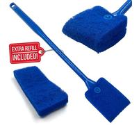Fish Tank Cleaning Sponge, Reusable Double Sided Fish Tank Cleaner Plant Algae Scraper Long Handle Aquarium Glass Cleaner (40 cm) Free Sponge Refill Included!