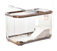 Fish Tank, Compact Aquarium Starter Kits with Climbing Frame, Easy to Clean & Maintain, for Turtles and Aquatic Animals Gold Fish Tank Aquarium Turtle