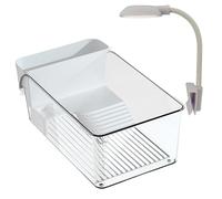 Fish Tank, Complete Turtle Tank Habitat Kit with Multi-Function Area and Water Filter for Turtles and Aquatic Animals