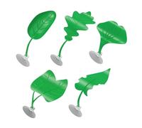 Fish Tank Decor,Artificial Leaf Aquatic Ornaments | 5-Piece Frog Reptile Terrarium Decor,for Frog Corn Lizard Gecko Small Animal Reptile Freshwater Saltwater