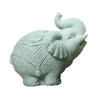 Fish Tank Decorations Aquarium Asian Foo Dogs Decoration Pet Betta Fish Rest Fish Tank Accessories FengShui Elephant Ornaments, E