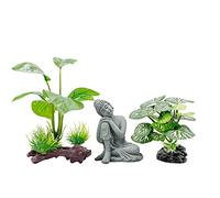 Fish Tank Decorations Aquarium Decoration Small Ornaments Accessories Betta Fish Rest Leaf Buddha (B-set)
