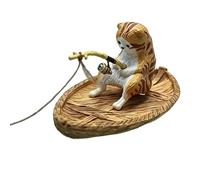 Fish Tank Decorations Kitten Fishing Resin Ornament