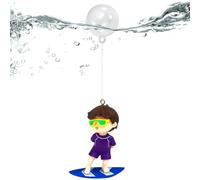 Fish Tank Decorations, Lovely Small Fish Tank Decor Diver Floating Hanging Display Fat Diver Floating Device Fish Tank Aquarium Accessories