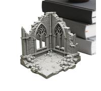 Fish Tank Decorations Miniature Gothic Architecture Craft | Skull Design Fish Tank Decor for Desktop Bookshelf Garden Landscape Bedside Table Dorm Flower Pot Planter