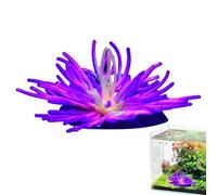 Fish Tank Decorations - Silicone Fish Tank Coral Jewellery, Artificial Glow in the Dark Curb Currents Affect and Imitation Real Sea Flora Plants - For Freshwater