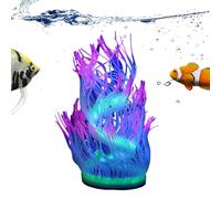 Fish Tank Decorations - Silicone Sea Anemone Ornaments for Fish Tank | Decorative Under Light Glowing Aquarium Accessories for Dorm Hotel