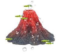Fish Tank Decorations Volcano Resin Sculpture