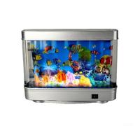 Fish tank decorative LED light designed to simulate underwater environment providing ambient lighting for various room settings