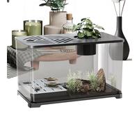 Fish Tank - Desktop Aquarium with Built-In Filter and LED Light | Easy Setup Betta Fish Habitat for Small Spaces, Glass or Acrylic Tank for Living Room Office or Kitchen, Low Maintenance Design for Aq