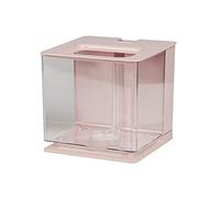 Fish Tank Desktop Creative Fish Tank Living Room Small Goldfish Fighting Fish Tank Free Water Change Office Decoration Ornamental Fish Tank Aquarium(Pink)