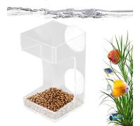 Fish Tank Feeder, Suction Cup Food Holder, 9.5x5.4x5.4cm, Aquarium Feeding Tray Bowl, Aquarium Foods Feeder, Prevents Food Scatter, For Shrimp Tetra Turtle Freshwater