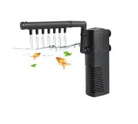 Fish Tank Filter, 3 in 1 Fish Tank Submersible Pump, Low Noise Design with Spray Rod, 5W Built-in Filter Pump, with Oxygenation Function, Suitable for Small Aquariums/Turtle Tanks/Fish Tanks