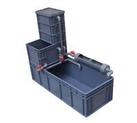 Fish Tank Filter 5-in-1 Internal Aquarium Filter,Submersible Water Pump Oxygen Aeration Wave Maker Water Change for Betta, Turtle, Pond Fish, Garden gray. 60 * 40 * 44CM